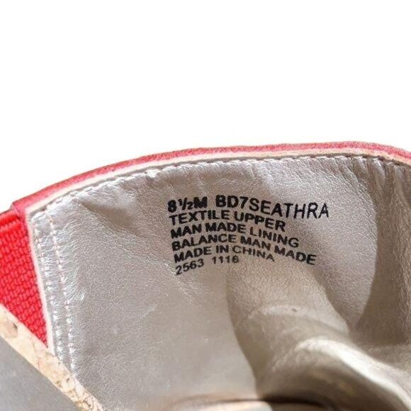 Bandolino Sandals Womens 8.5  BD7Seathra Slide On 2.5"‎ Cork Block Heel Coral - Picture 3 of 8